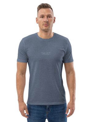 unisex-organic-cotton-t-shirt-dark-heather-blue-front-2-6664668509238