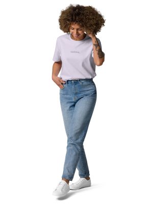 unisex-organic-cotton-t-shirt-lavender-front-66646c73e37f0